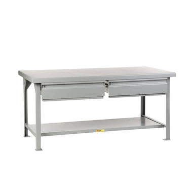 Little Giant HD Fixed Height Workbench w/ 2 Drawers - Model WW-3672-2HD